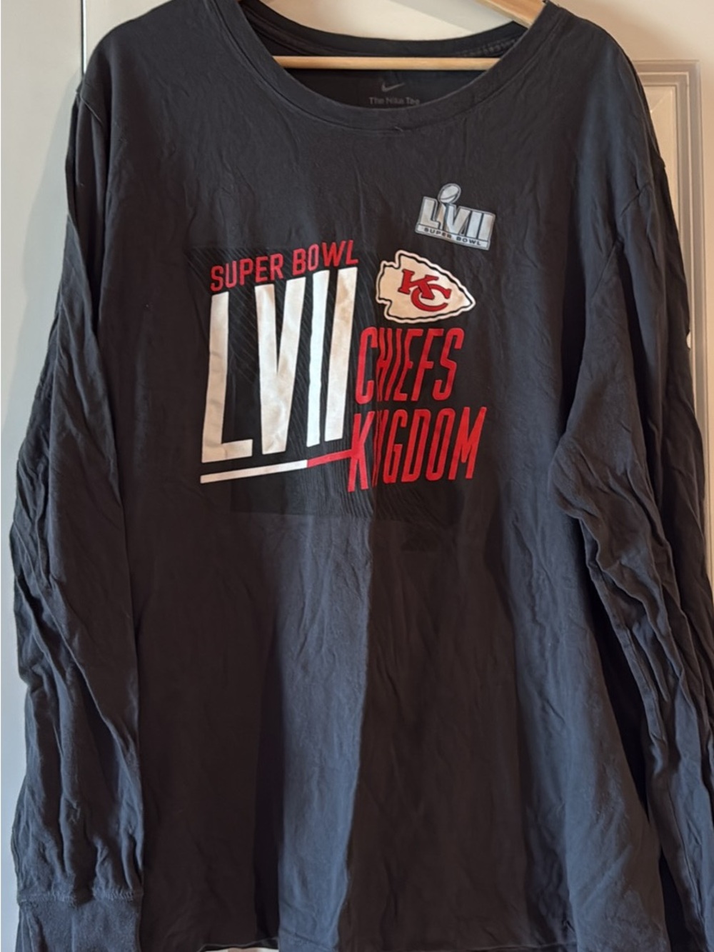 Nike Black Long Sleeve Chiefs Kingdom Super Bowl LVII Tee
